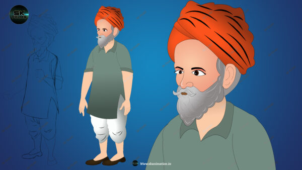 Old Man Professional Character
