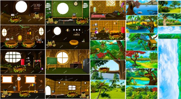 (22) Premium Birds Backgrounds Bundle! Format- PSD (Photoshop)